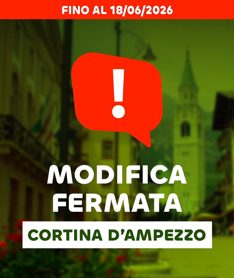 Banner modifica fermata Cortina d'ampezzo